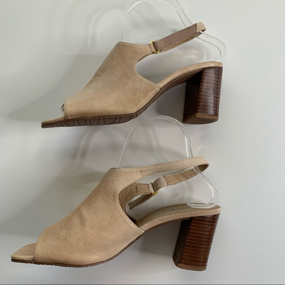 Vaneli Beige Slingback Pumps Buckle Strap 8.5M - Picture 6 of 12